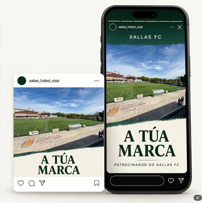 Publicación patrocinada nas redes do Xallas FC